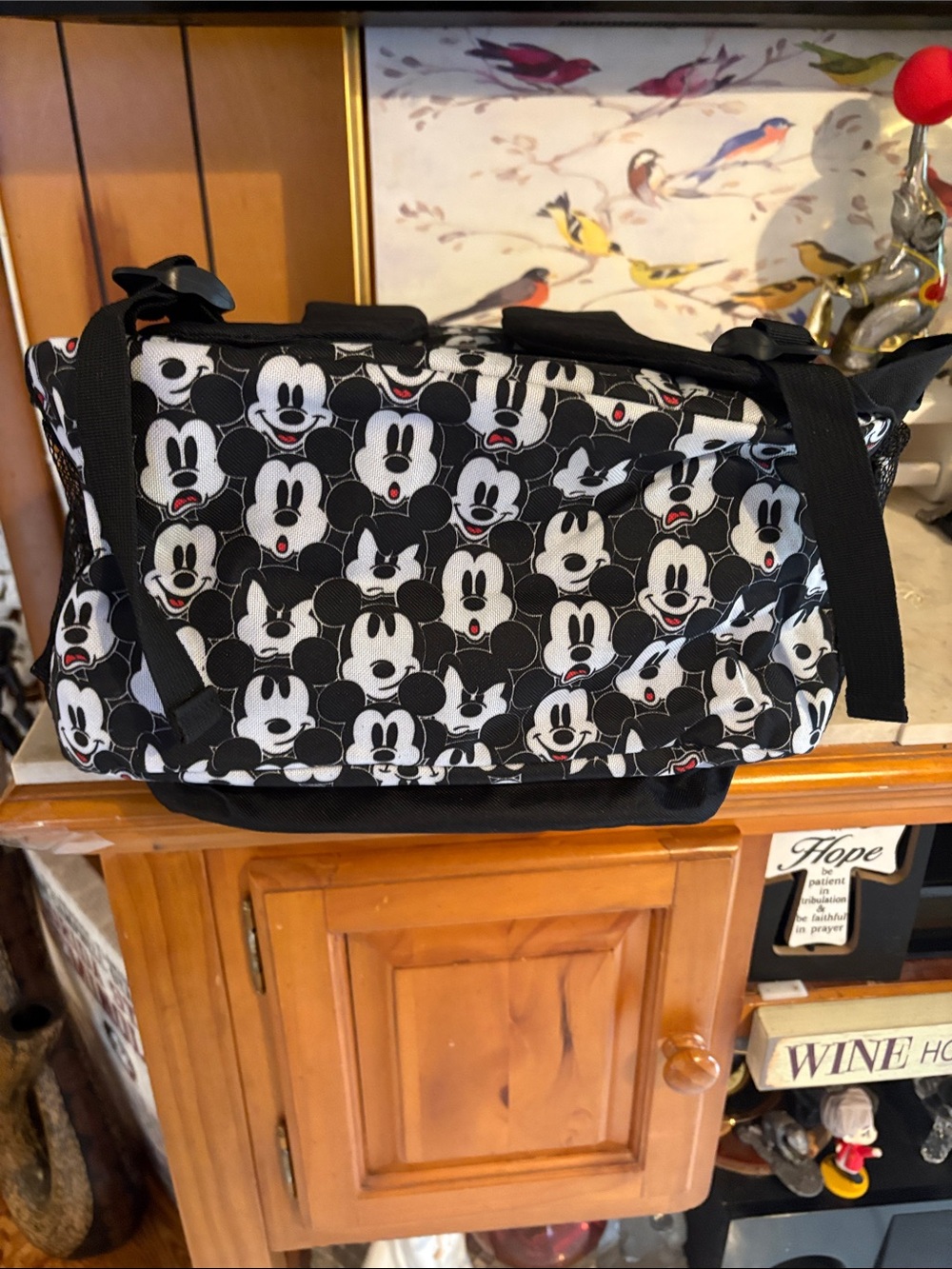 Walt Disney World Mickey Mouse lg Backpack - Black & White - Picture 5 of 8